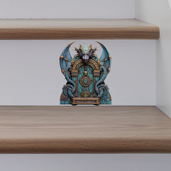 Dragon Fantasy House decal on stairs