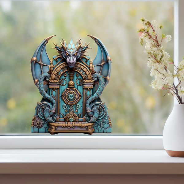 Dragon Fantasy House decal on window