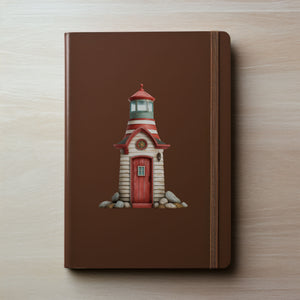 Lighthouse Door decal on notebook