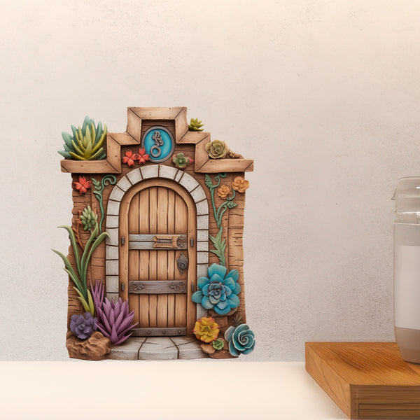 Western Country Building Door decal above countertop