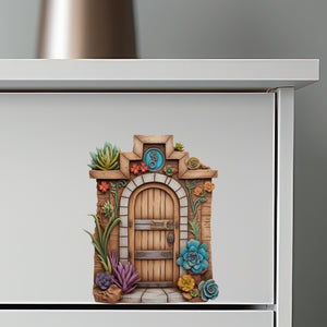 Western Country Building Door decal on dresser