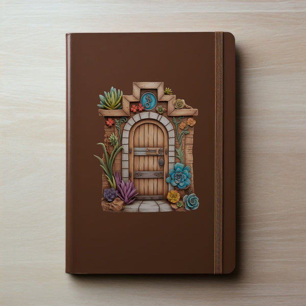 Western Country Building Door decal on notebook