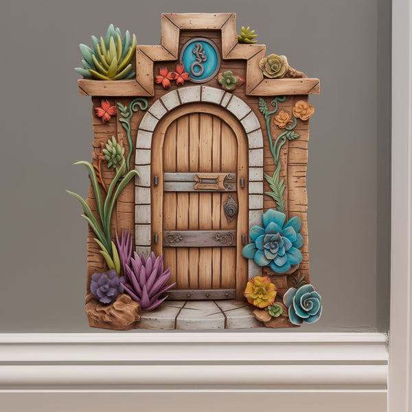 Western Country Building Door decal on wall