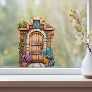 Western Country Building Door decal on window