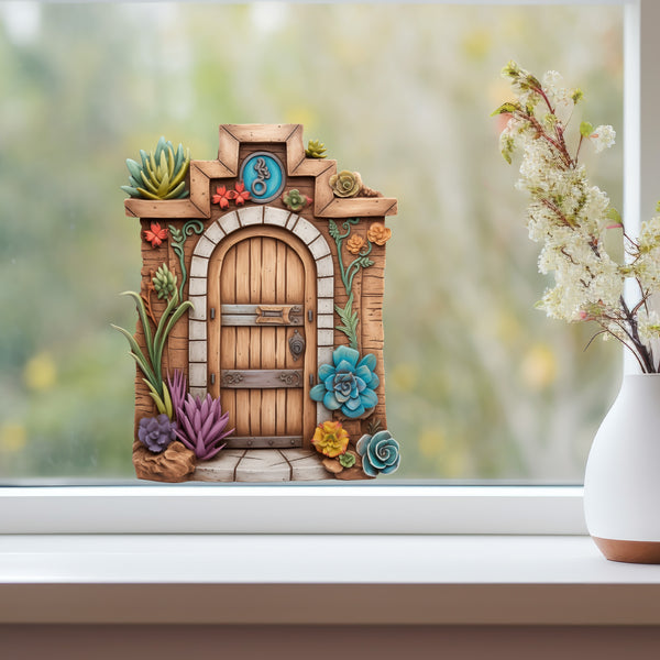 Western Country Building Door decal on window