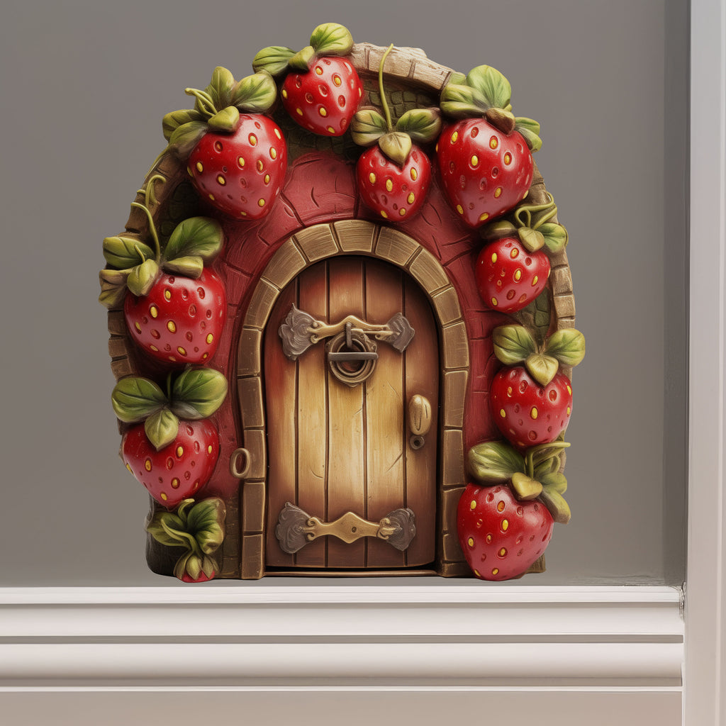 Strawberry Fruit Garden House decal on wall