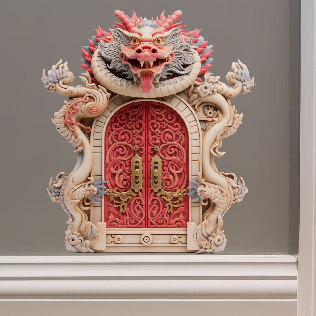 Chinese Dragon New Years House decal on wall