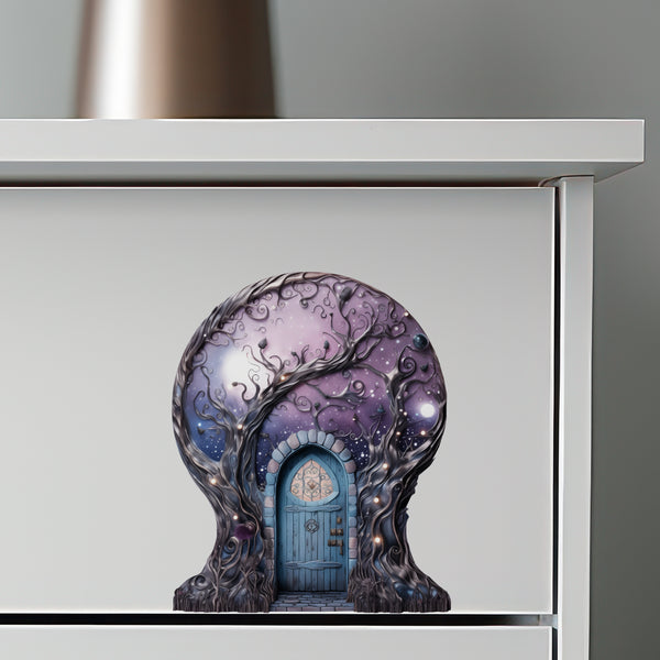 Starry Nebula Sky with Tree House decal on dresser