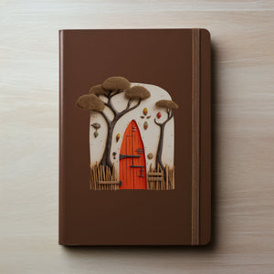 African Village Savannah Door decal on notebook