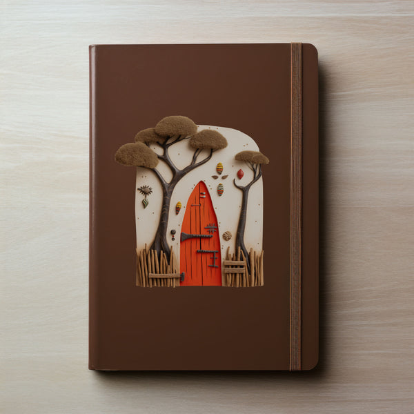 African Village Savannah Door decal on notebook