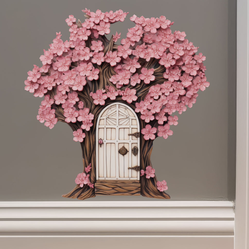 Cherry Blossom Tree House decal on wall