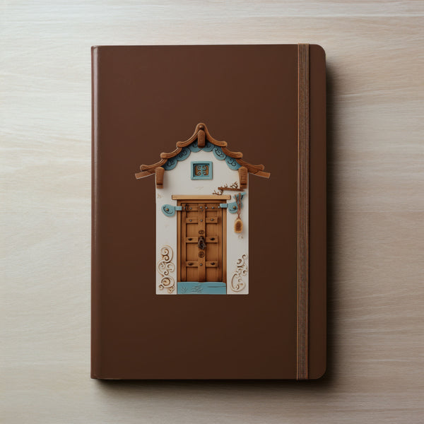 Korean Traditional House decal on notebook