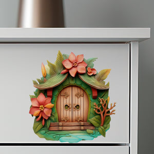 Vietnamese Jungle Garden Door decal on dresser
