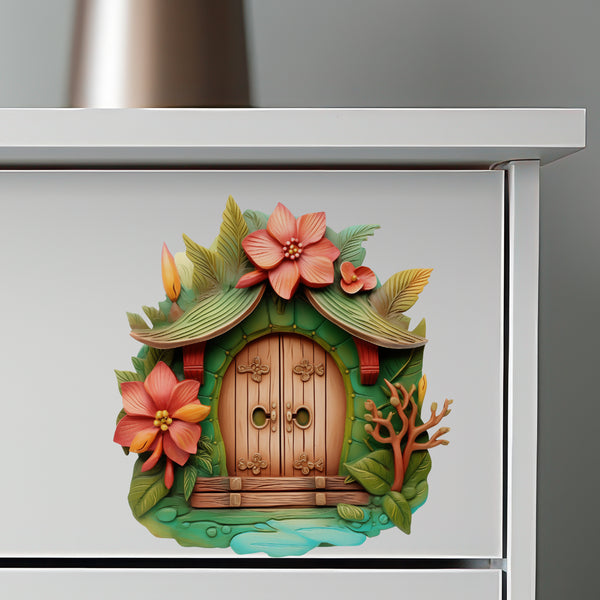 Vietnamese Jungle Garden Door decal on dresser