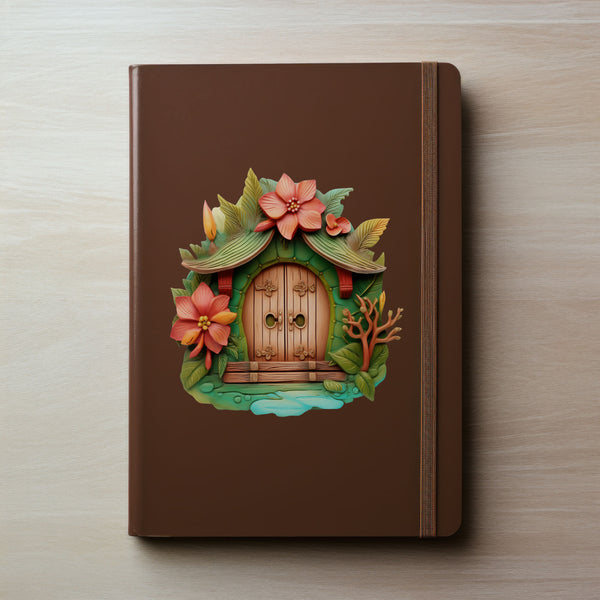 Vietnamese Jungle Garden Door decal on notebook