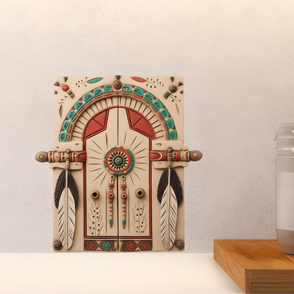 Native American Tribal Lakota Door decal above countertop