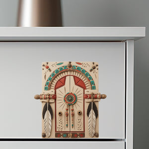 Native American Tribal Lakota Door decal on dresser