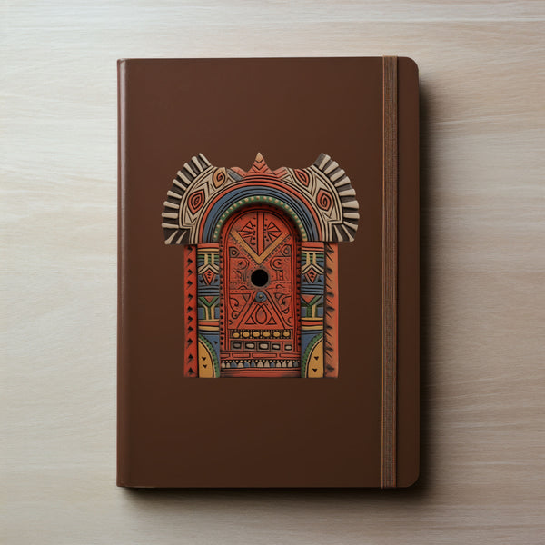 African Tribal Art Maasai House decal on notebook