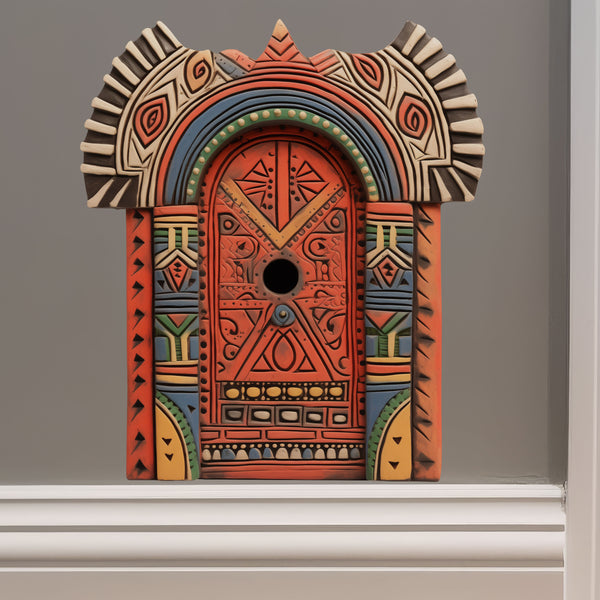 African Tribal Art Maasai House decal on wall