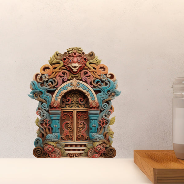 Tibetan Tribal House decal above countertop