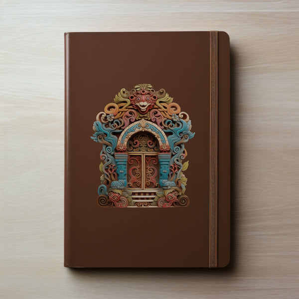 Tibetan Tribal House decal on notebook