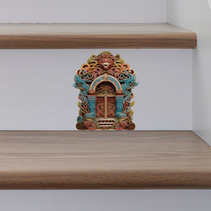 Tibetan Tribal House decal on stairs