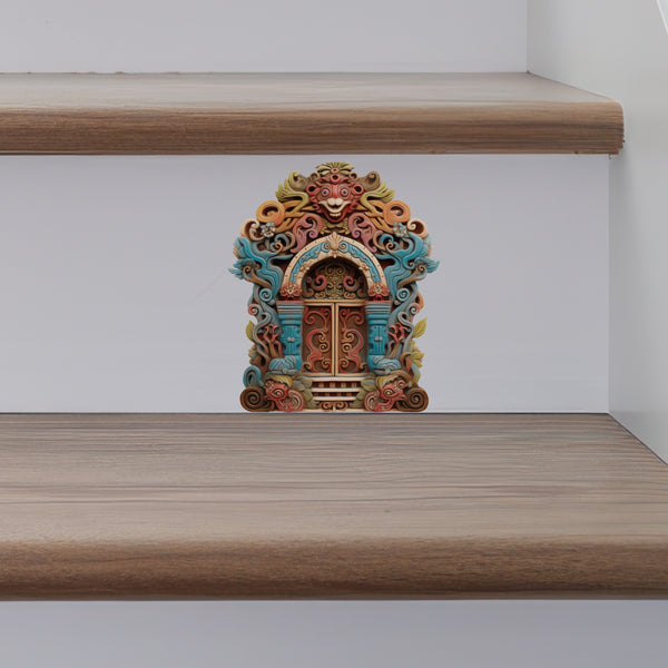 Tibetan Tribal House decal on stairs