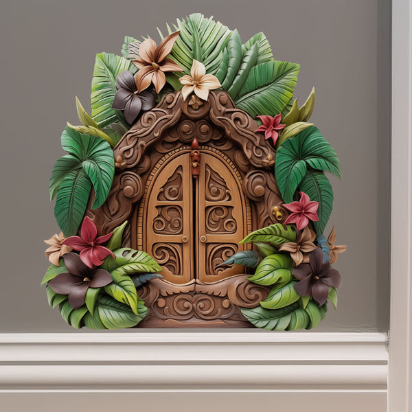 Polynesian Jungle Garden House decal on wall
