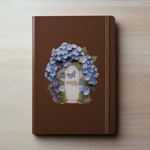 Hydrangea Flower Garden House decal on notebook