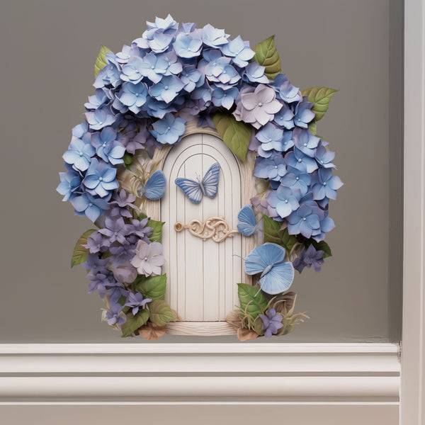 Hydrangea Flower Garden House decal on wall