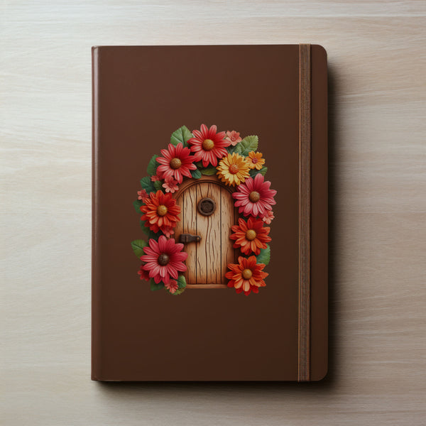Red Gerbera Daisy Flower Garden House decal on notebook