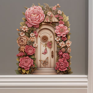 Peony Flower Garden House decal on wall
