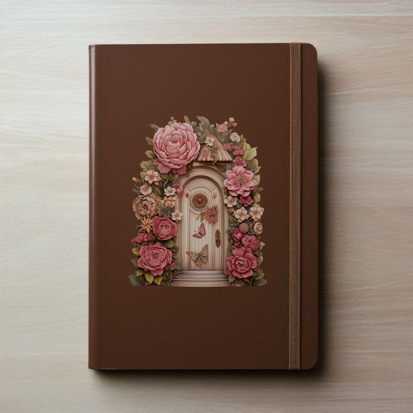 Peony Flower Garden House decal on notebook