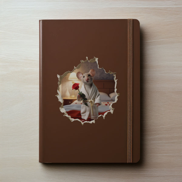 Lover Mouse Hole decal on notebook