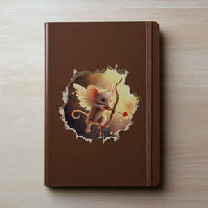 Cupid Mouse Hole decal on notebook