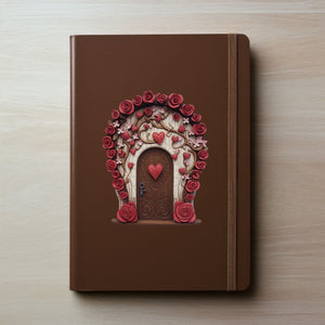 Romantic Roses Fairy Door decal on notebook