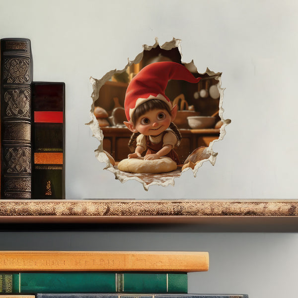 Baker Gnome decal on books