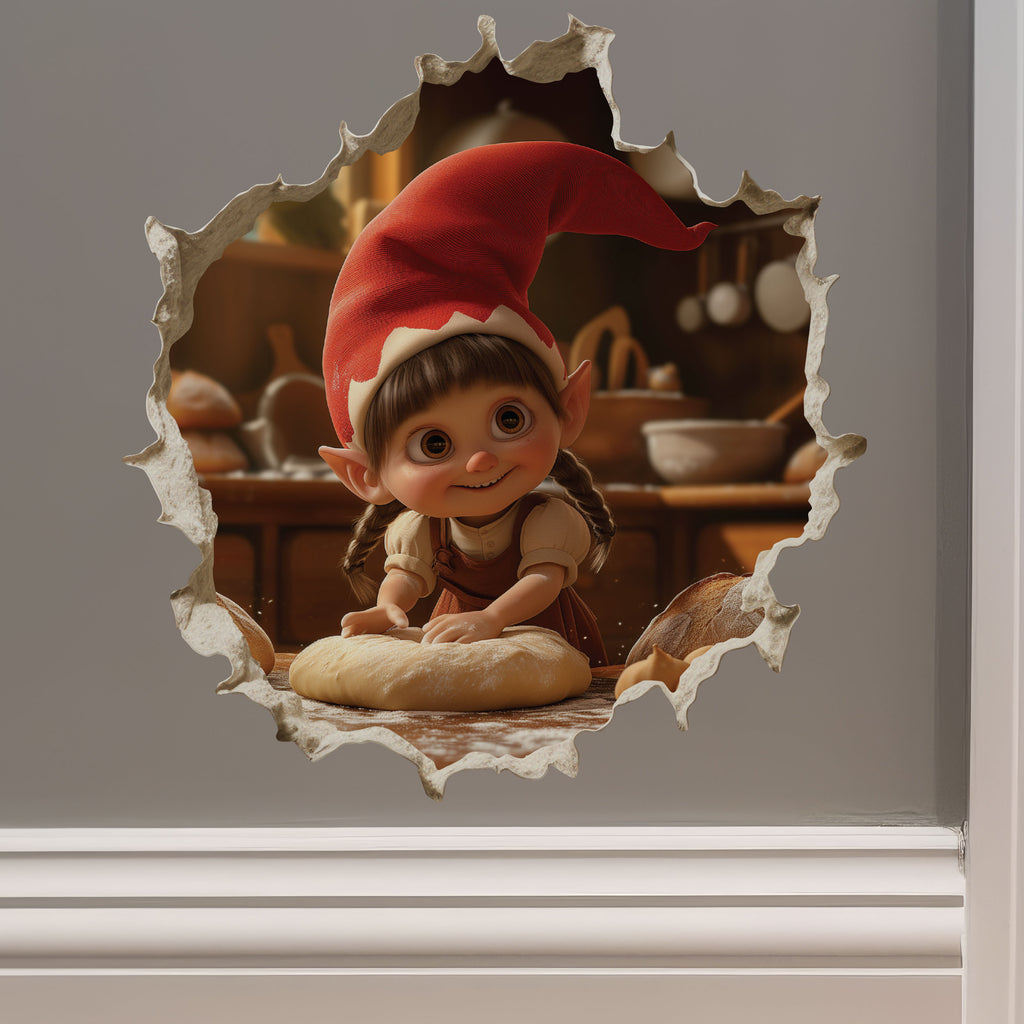 Baker Gnome decal on wall
