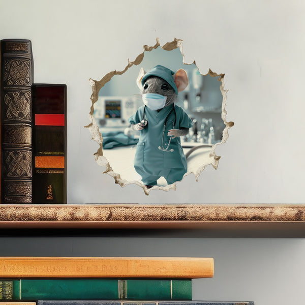 Doctor Surgeon Mouse decal with books