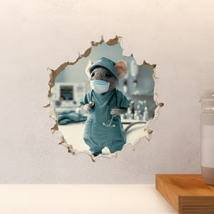 Doctor Surgeon Mouse decal above countertop