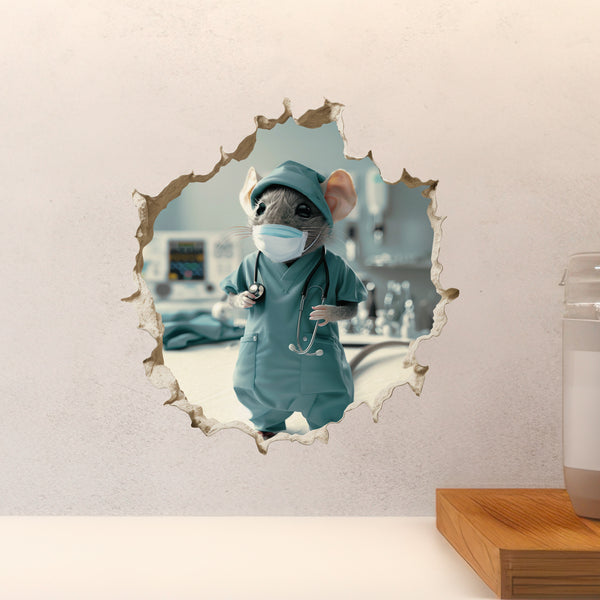 Doctor Surgeon Mouse decal above countertop