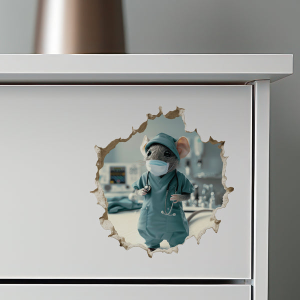 Doctor Surgeon Mouse decal on dresser