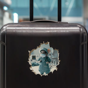 Doctor Surgeon Mouse decal on luggage