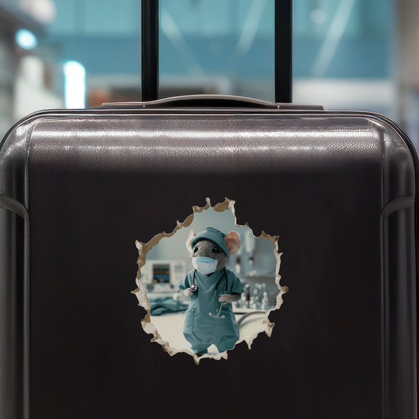 Doctor Surgeon Mouse decal on luggage