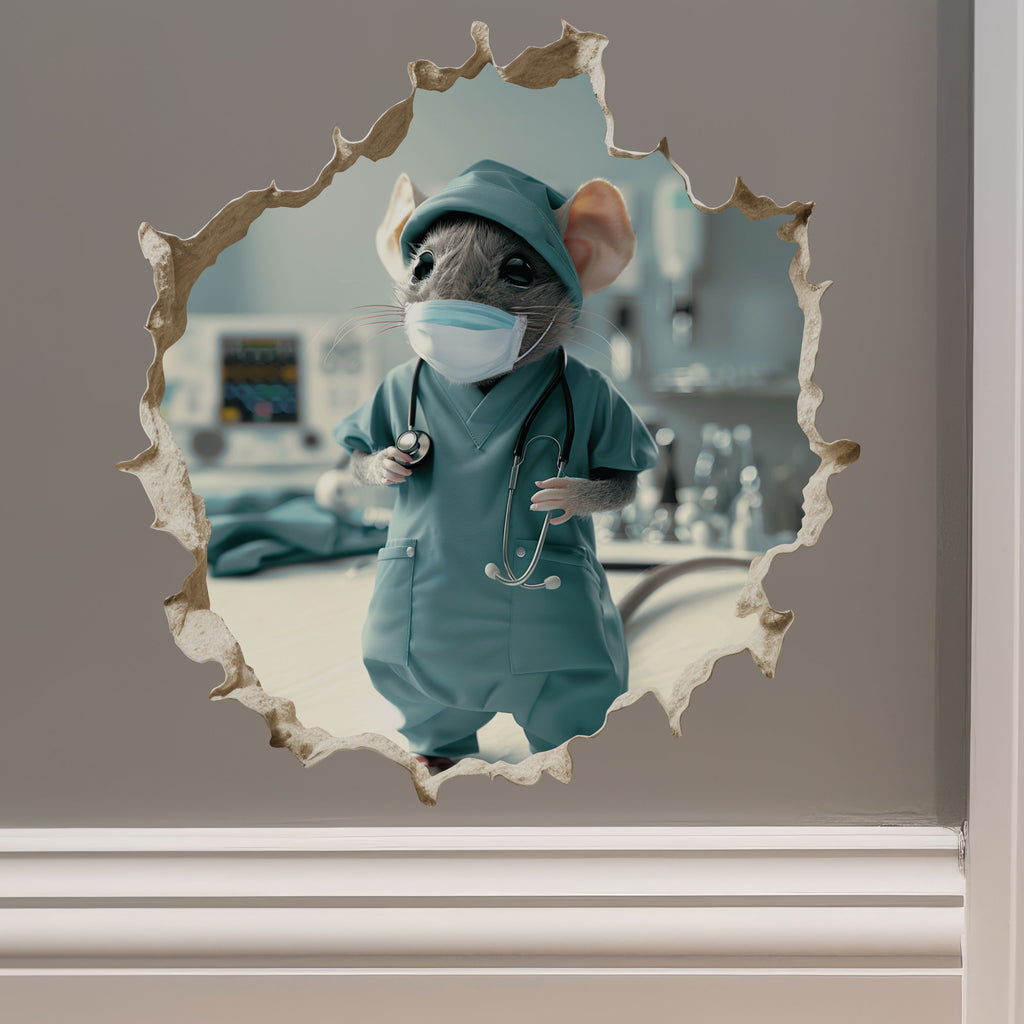 Doctor Surgeon Mouse decal on wall