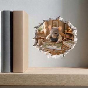 Puzzle Mouse Hole Decal