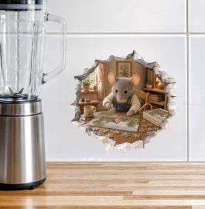 Puzzle Mouse Hole Decal