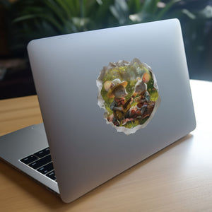 Picnic Mice decal on laptop