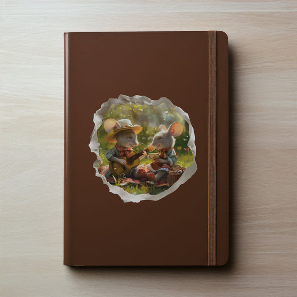 Picnic Mice decal on notebook