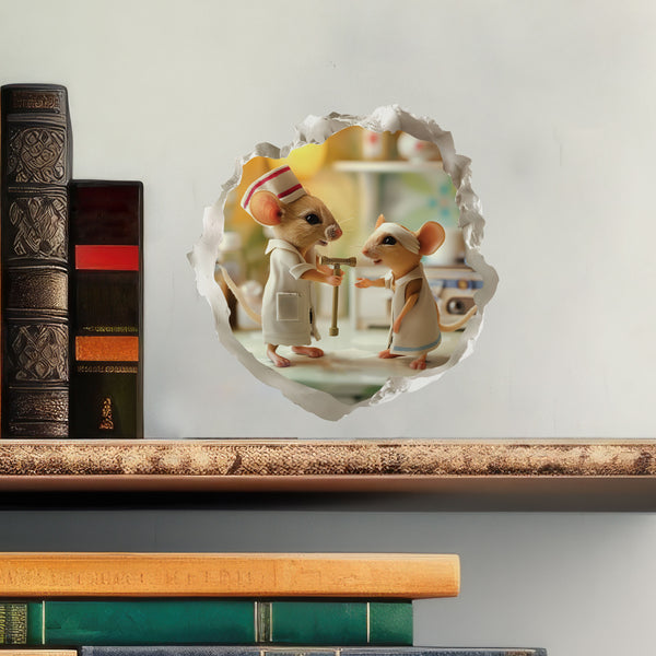  Nurse Mouse decal with books